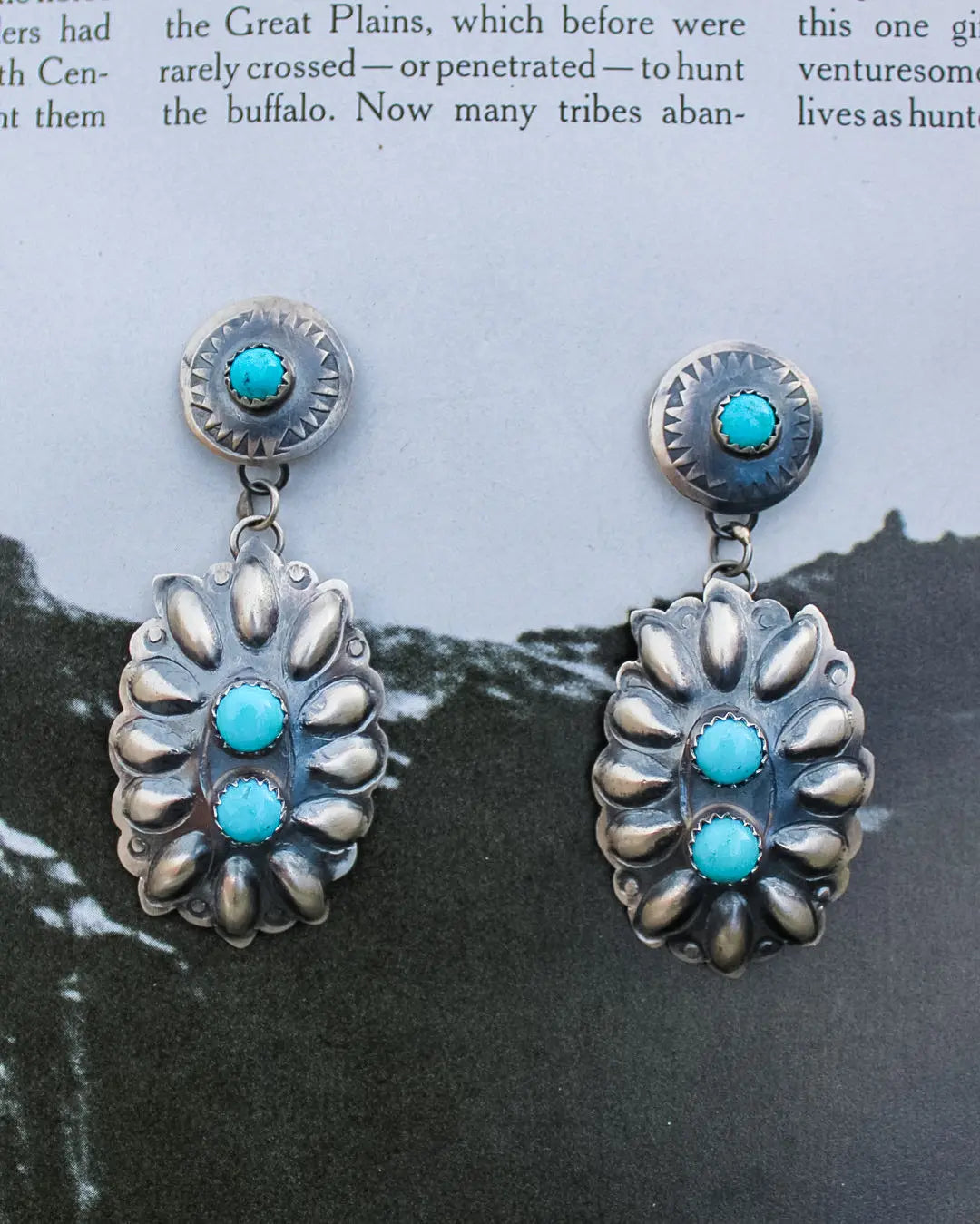 “Gallup” Turquoise Earrings Imperfectly Perfect Boutique