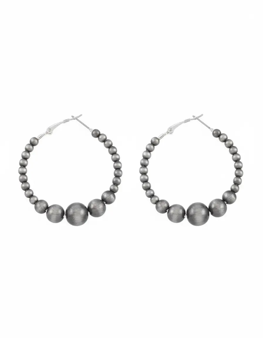 Graduated Pearl Hoop Earrings Imperfectly Perfect Boutique