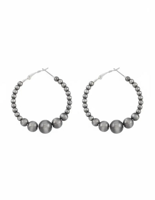 Graduated Pearl Hoop Earrings Imperfectly Perfect Boutique