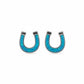 Horseshoe Stud Earrings - Blue Imperfectly Perfect Boutique