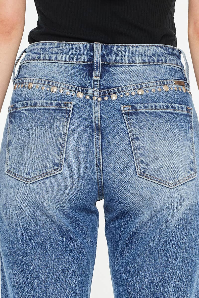 “Lainey” Studded Flared Jeans - Size 7 & 11 Kan Can USA