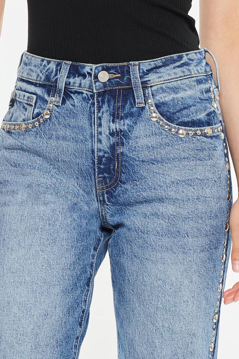 “Lainey” Studded Flared Jeans - Size 7 & 11 Kan Can USA