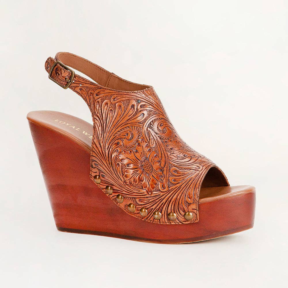 Loyal West Amelia Sandals Handtooled Leather - Imperfectly Perfect Boutique