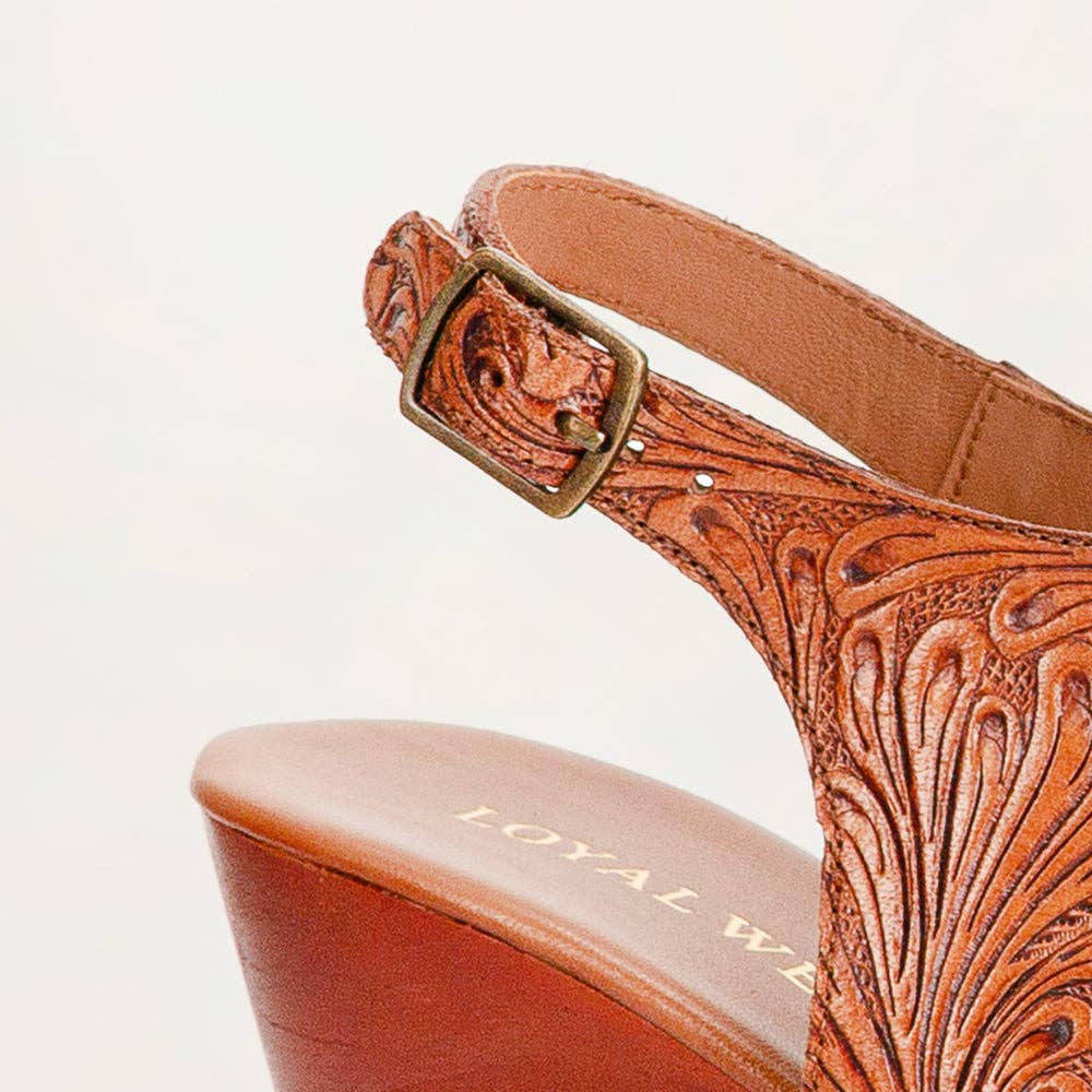 Loyal West Amelia Sandals Handtooled Leather - Imperfectly Perfect Boutique