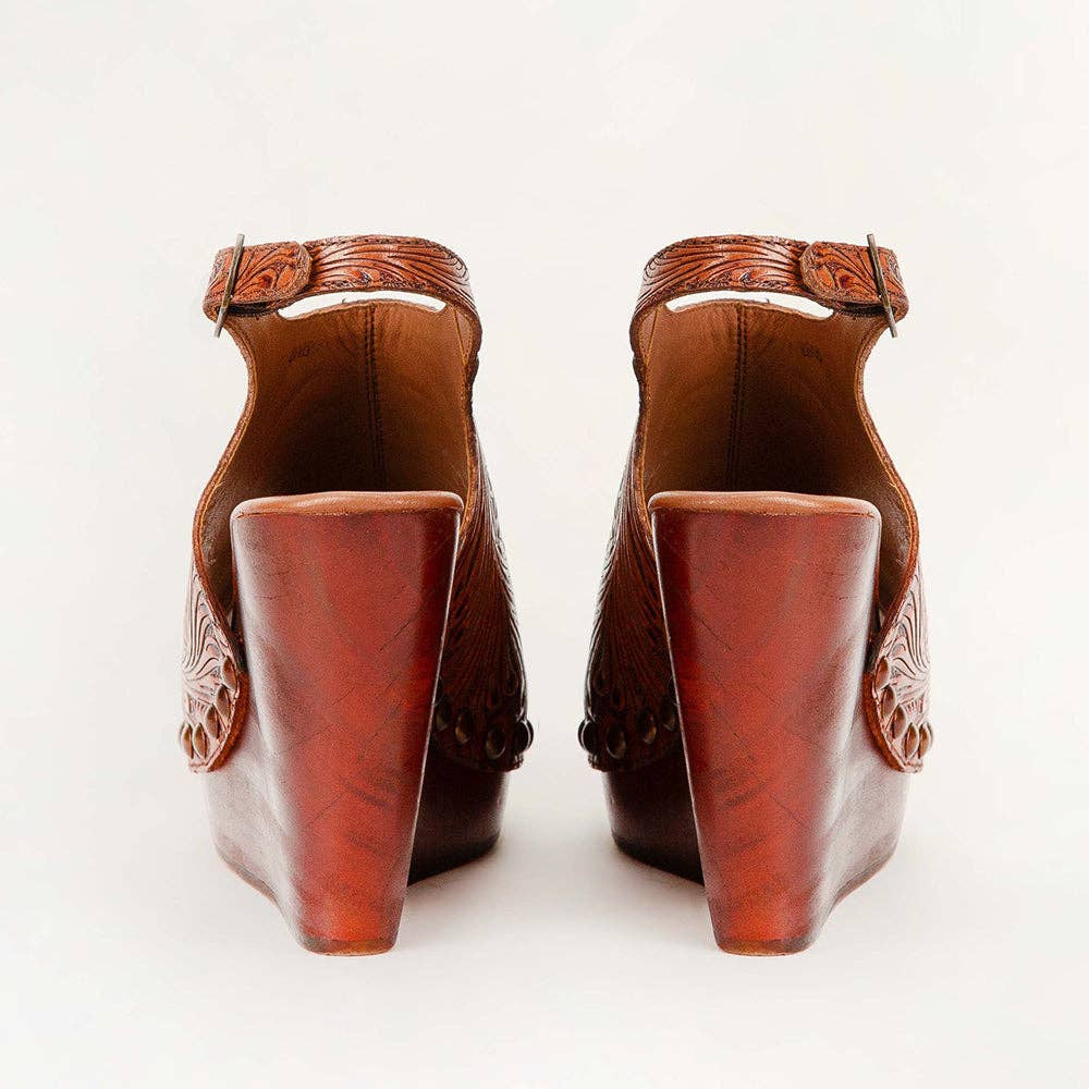 Loyal West Amelia Sandals Handtooled Leather - Imperfectly Perfect Boutique