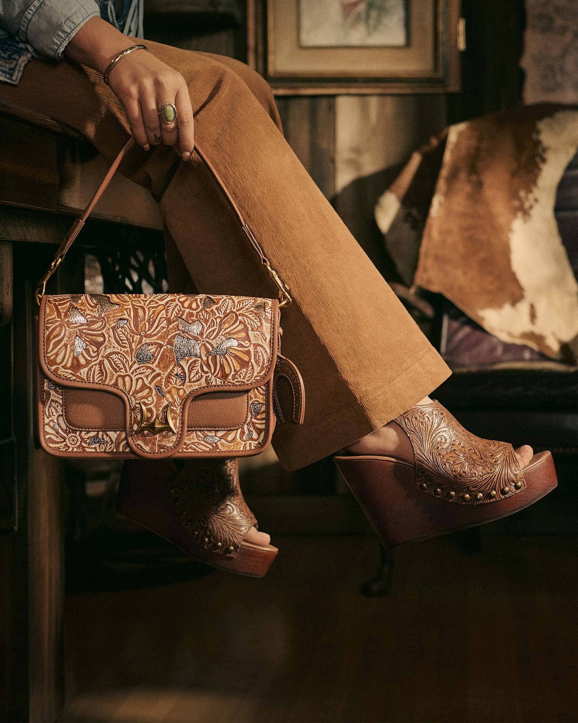 Loyal West Amelia Sandals Handtooled Leather - Imperfectly Perfect Boutique