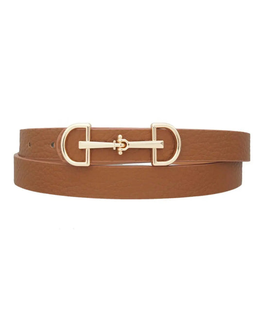 Lux D Ring Belt - Brown Imperfectly Perfect Boutique