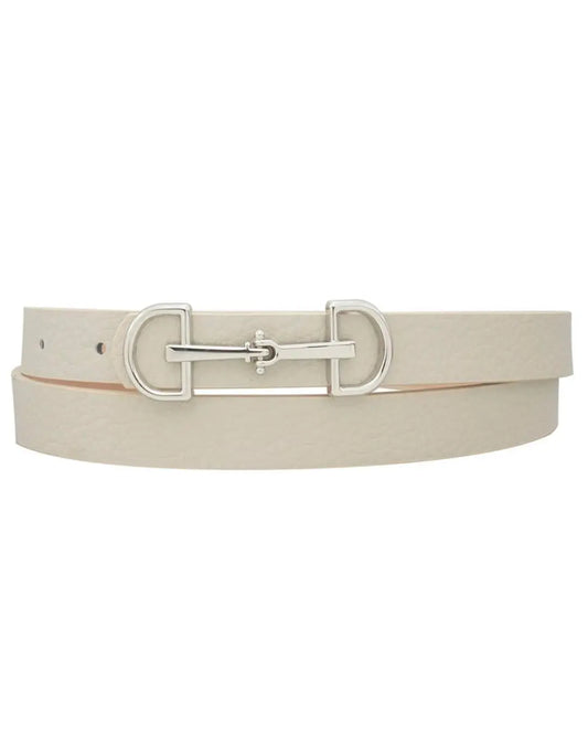 Lux D Ring Belt - Cream Imperfectly Perfect Boutique