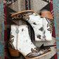 Macey Tooled Cowhide Booties Imperfectly Perfect Boutique