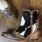 Macey Tooled Cowhide Booties - Imperfectly Perfect Boutique