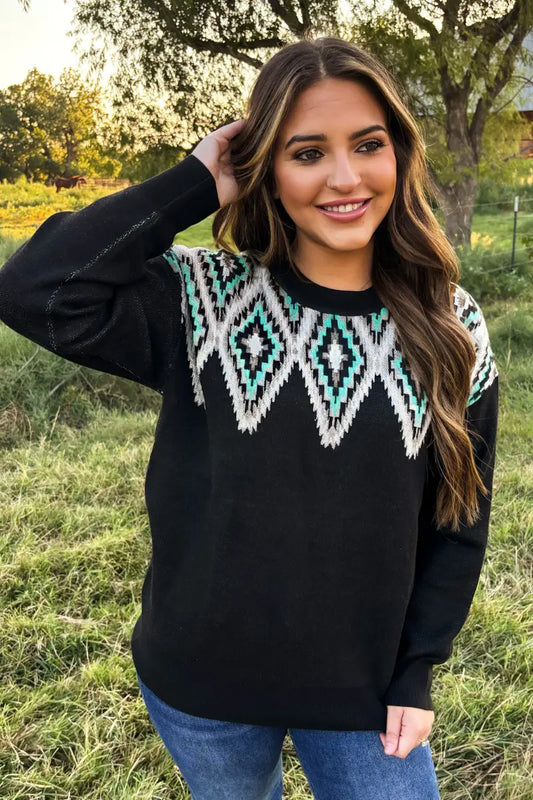 Midnight Diamond Sweater - Imperfectly Perfect Boutique