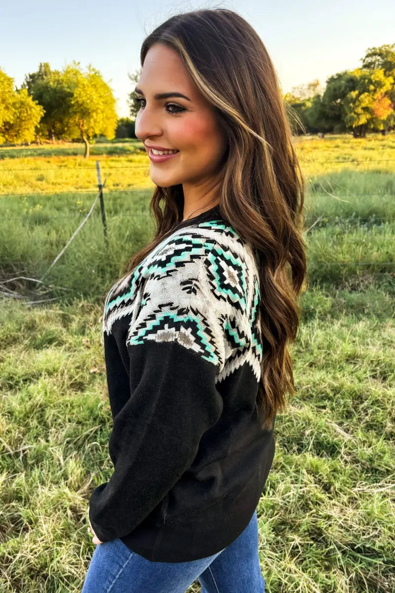 Midnight Diamond Sweater - Imperfectly Perfect Boutique