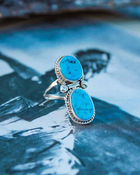 Navajo Kingman Turquoise Ring - Imperfectly Perfect Boutique