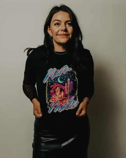 Neon Moon Graphic Tee - Size L Imperfectly Perfect Boutique