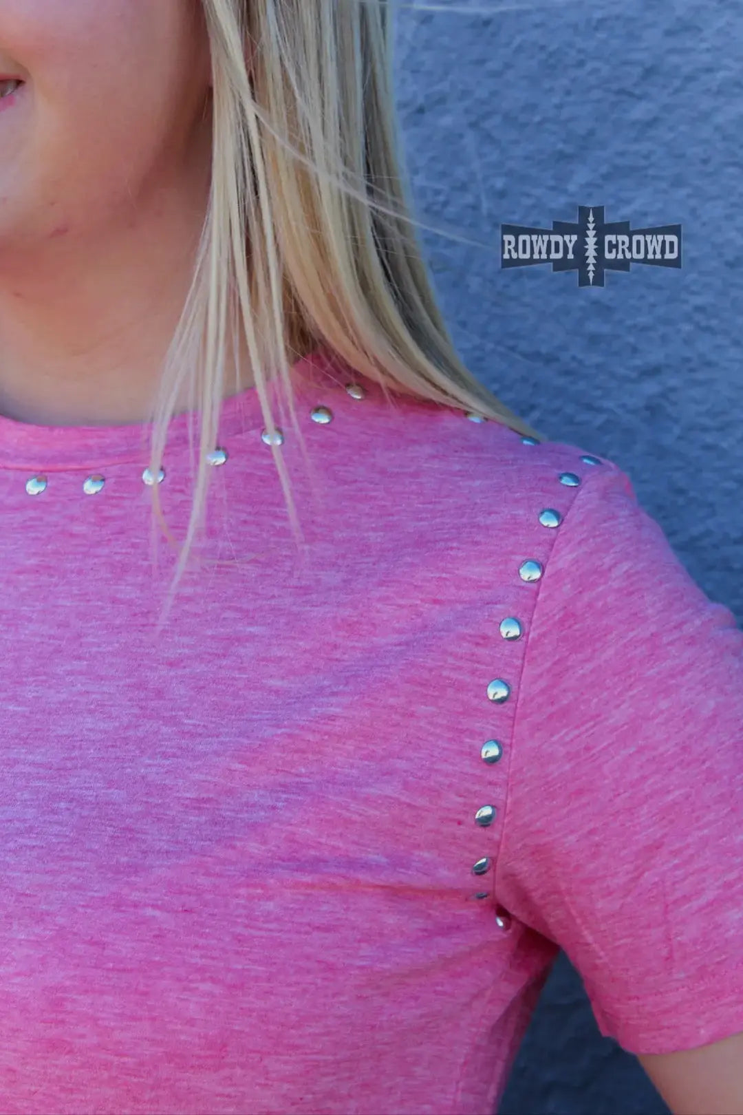 Pink Studded T-Shirt - Imperfectly Perfect Boutique