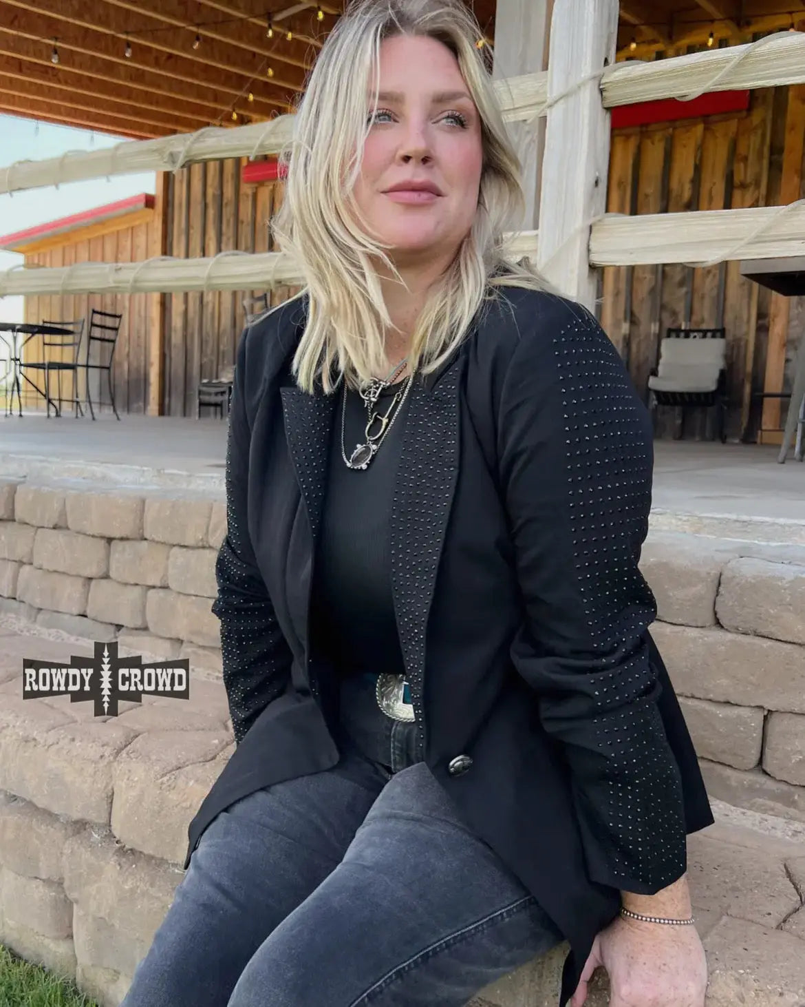 Rhinestone Cowgirl Blazer Imperfectly Perfect Boutique