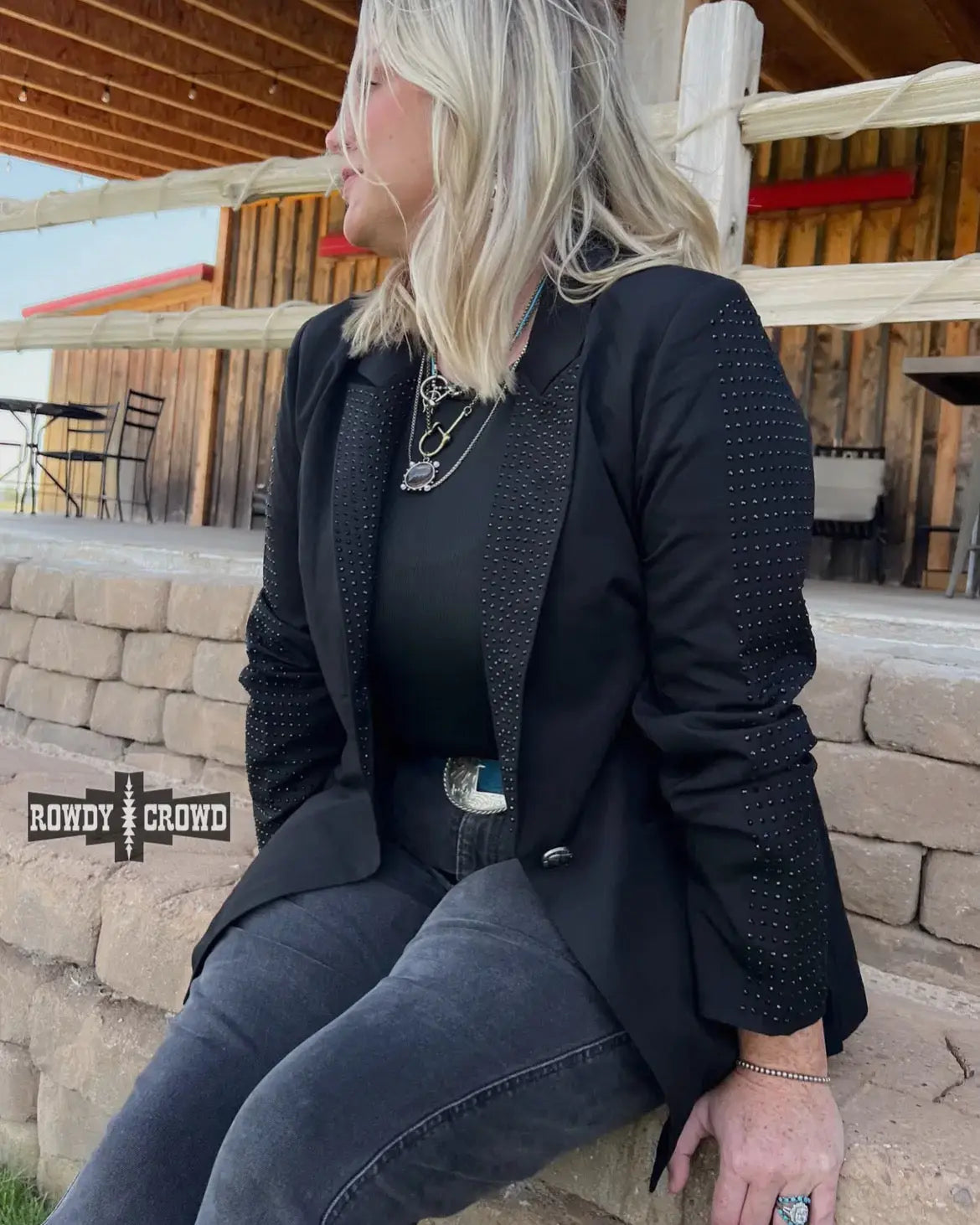 Rhinestone Cowgirl Blazer Imperfectly Perfect Boutique
