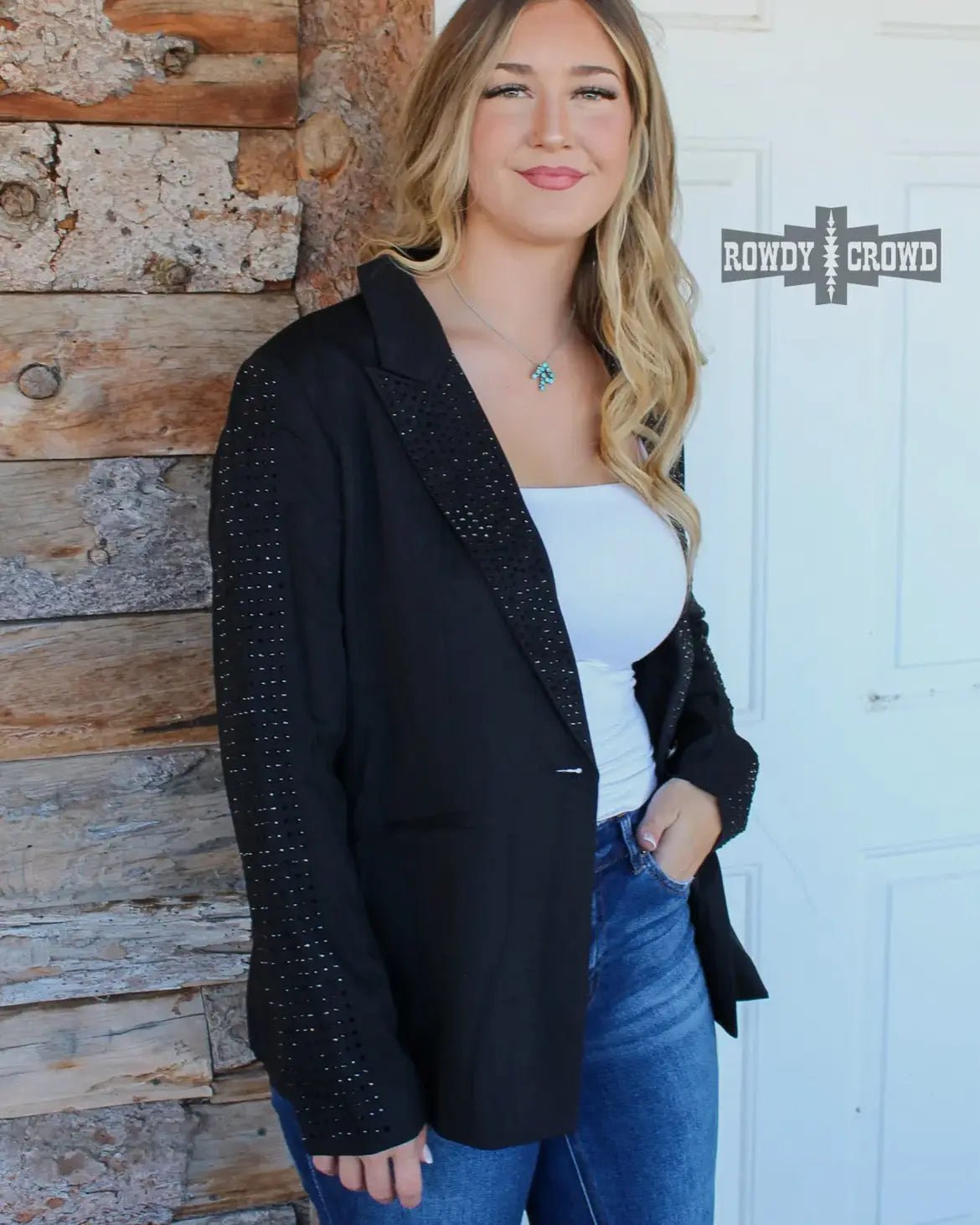 Rhinestone Cowgirl Blazer Imperfectly Perfect Boutique