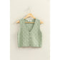 Basket Weave V-Neck Sleeveless Vest - Imperfectly Perfect Boutique