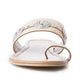Sagebrush Concho Sandals In White - Imperfectly Perfect Boutique