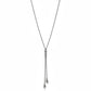 Silver Beaded Lariat Necklace Imperfectly Perfect Boutique