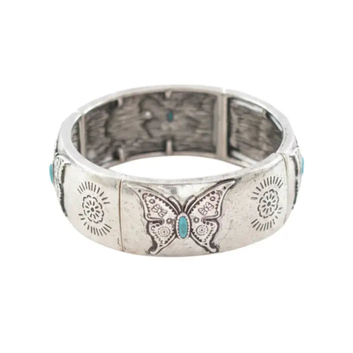 Silver Butterfly Bangle Imperfectly Perfect Boutique