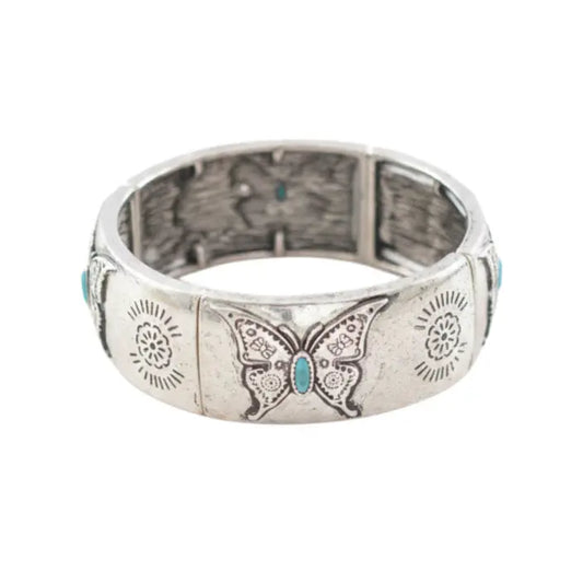 Silver Butterfly Bangle Imperfectly Perfect Boutique