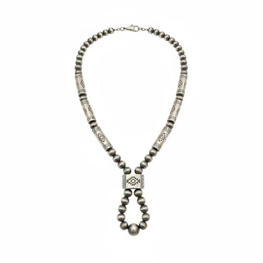 Silver Desert Bead Necklace Imperfectly Perfect Boutique