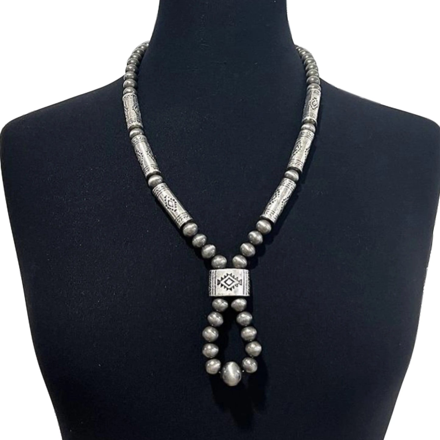 Silver Desert Bead Necklace Imperfectly Perfect Boutique