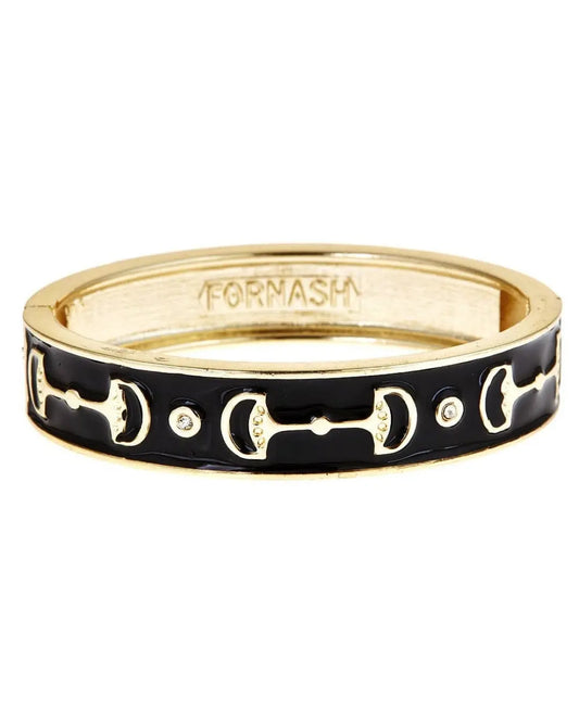 Snaffle Bit Bracelet - Black Fornash