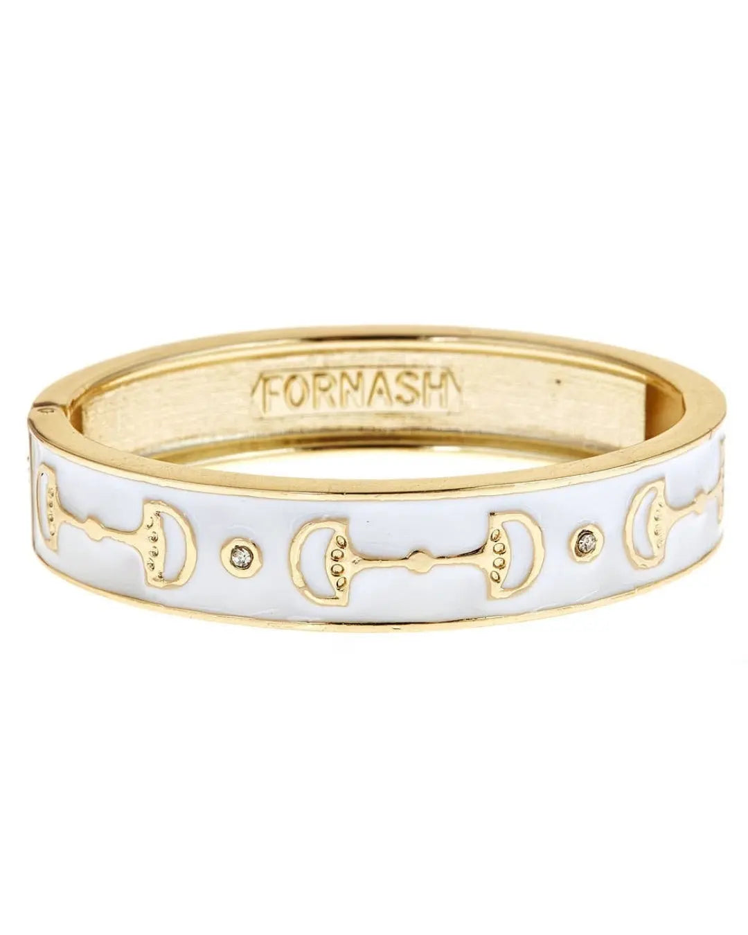 Snaffle Bit Bracelet - White Fornash