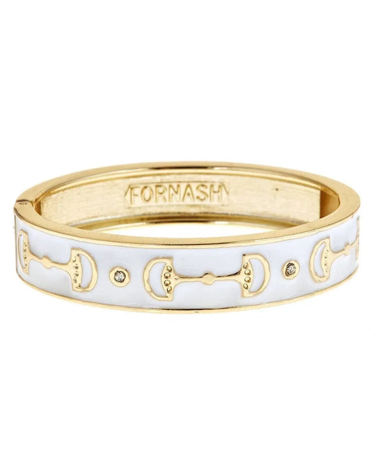 Snaffle Bit Bracelet - White Fornash