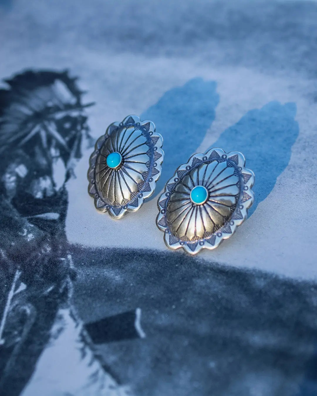 Sonoran Turquoise Concho Earrings - Imperfectly Perfect Boutique