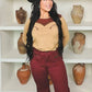 Khaki Studded Western Yoke Long Sleeve Top - Imperfectly Perfect Boutique