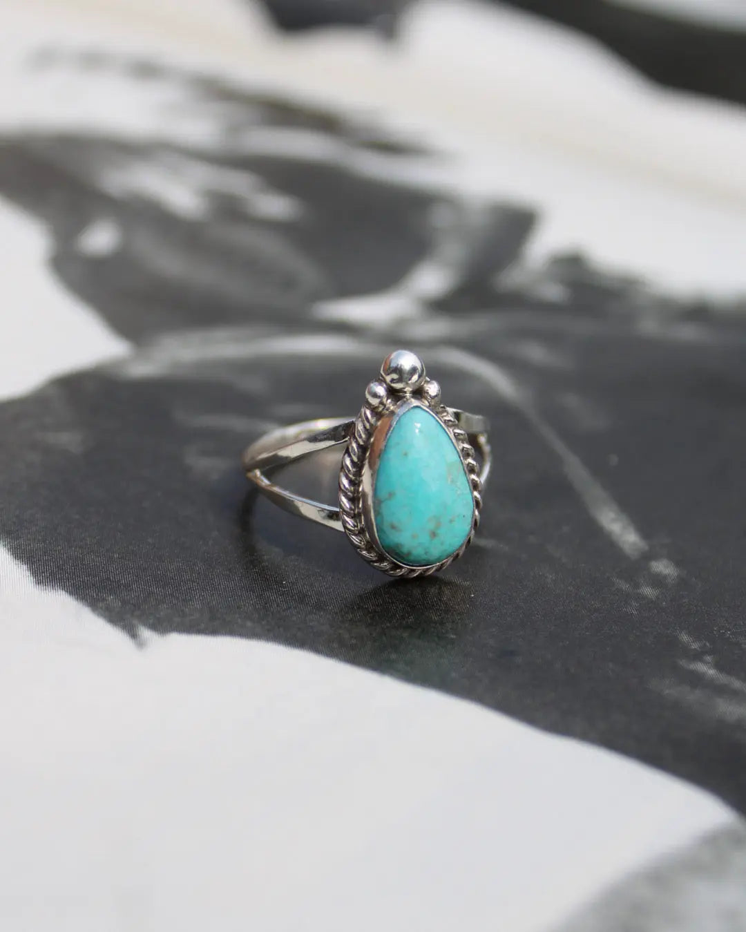 Tear Drop Turquoise Ring - Size 8 Imperfectly Perfect Boutique