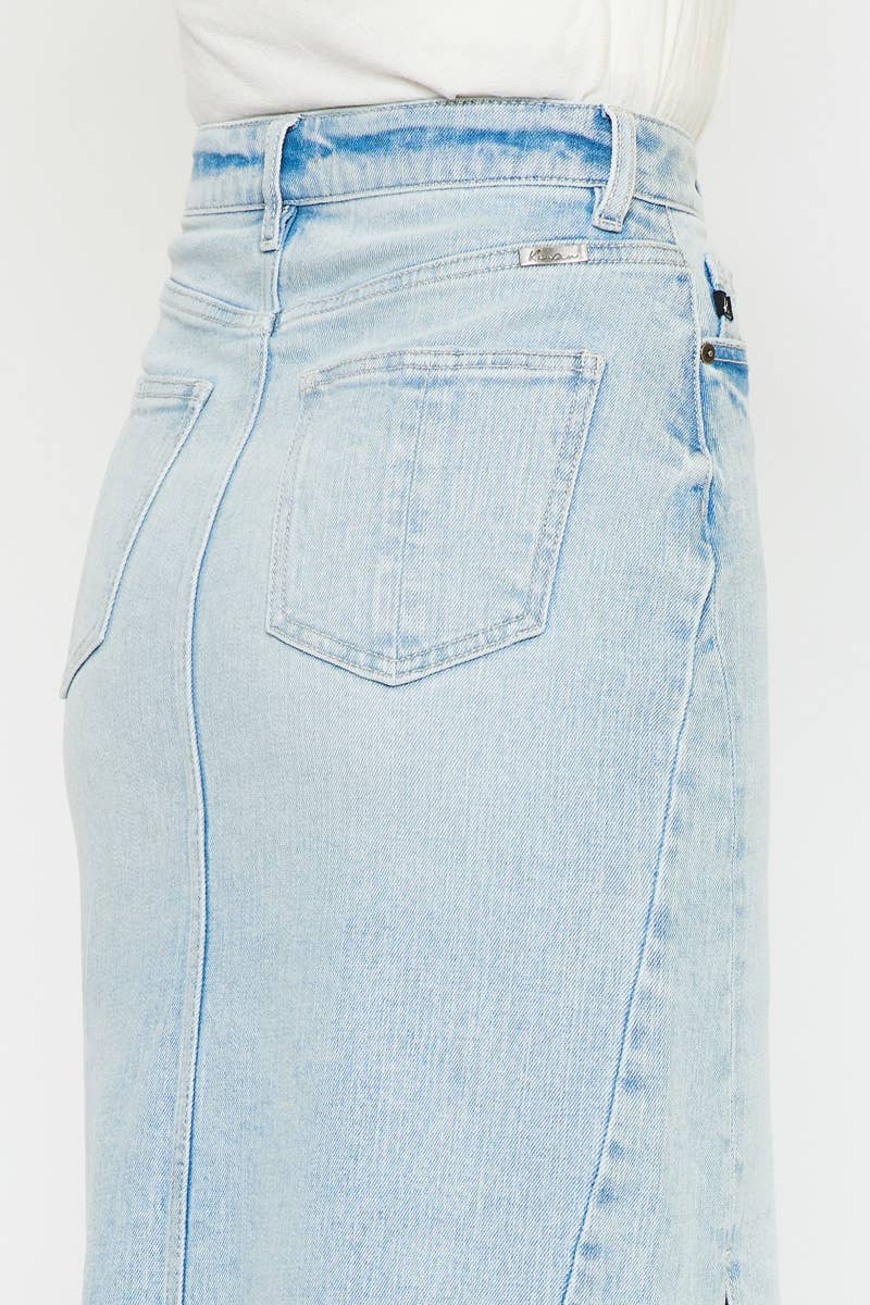 “Tess” Denim Maxi Skirt Kan Can USA