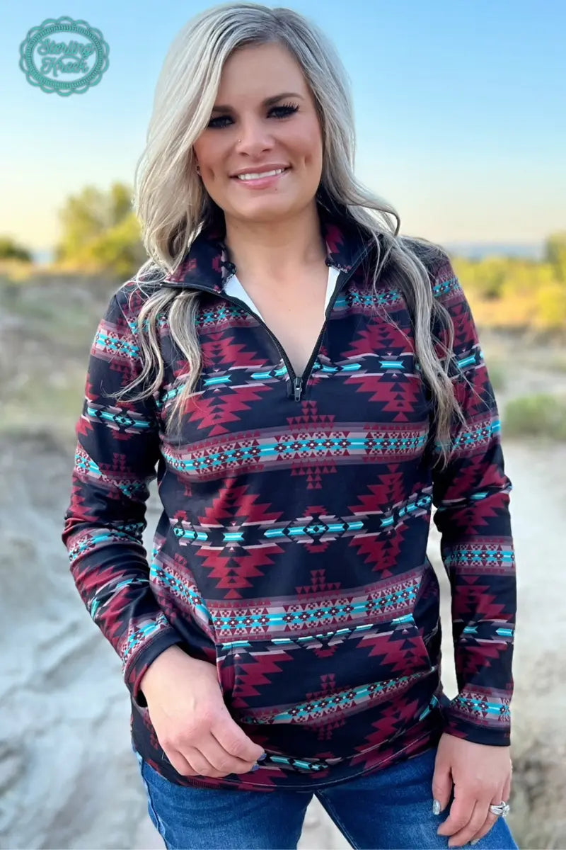 The Crimson Valley Pullover - Imperfectly Perfect Boutique