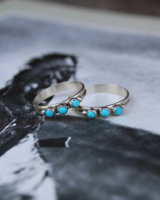 Three Stone Turquoise Ring - Imperfectly Perfect Boutique