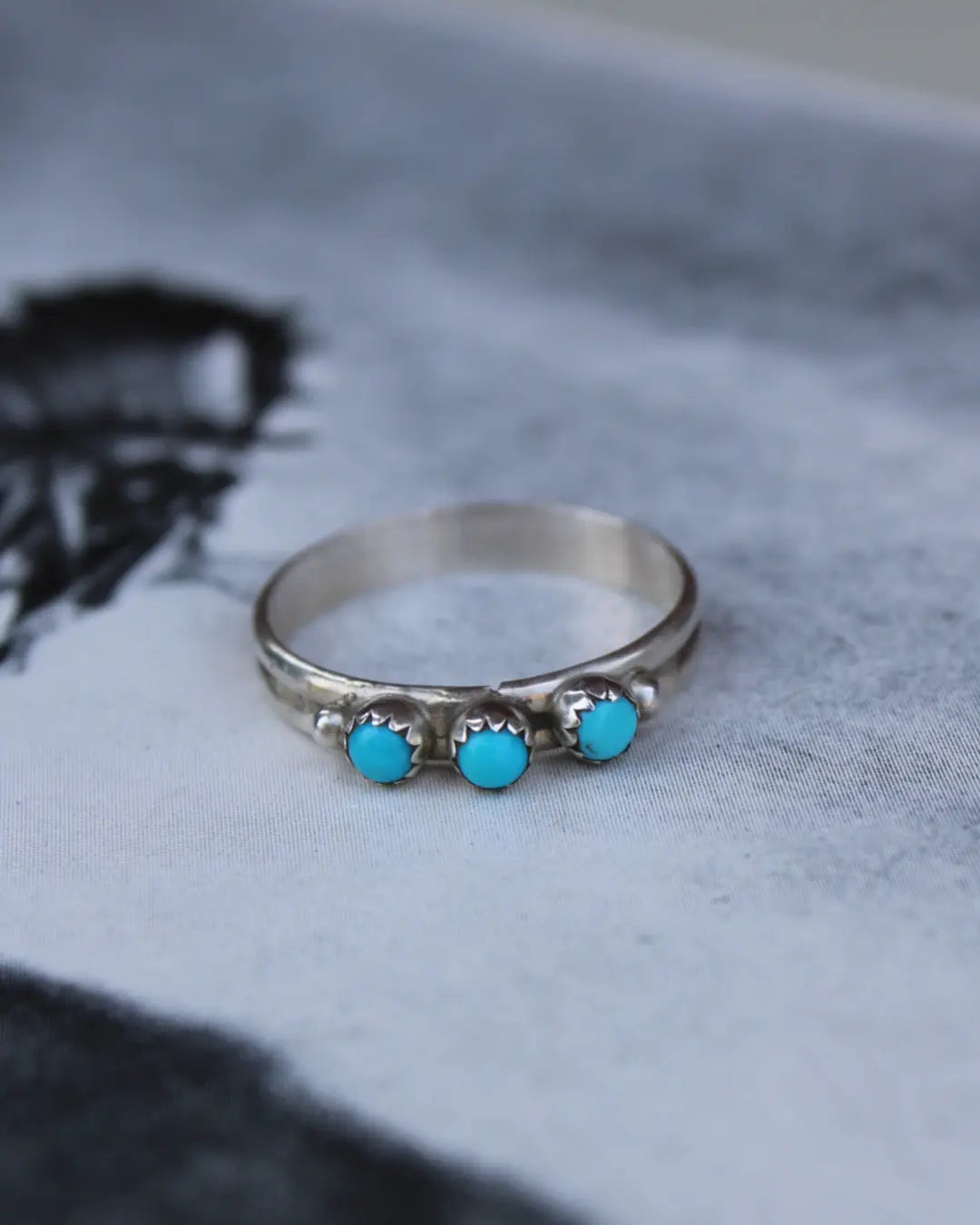 Three Stone Turquoise Ring - Imperfectly Perfect Boutique