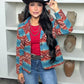 Turquoise Rust Aztec Western Blazer Jacket - Imperfectly Perfect Boutique