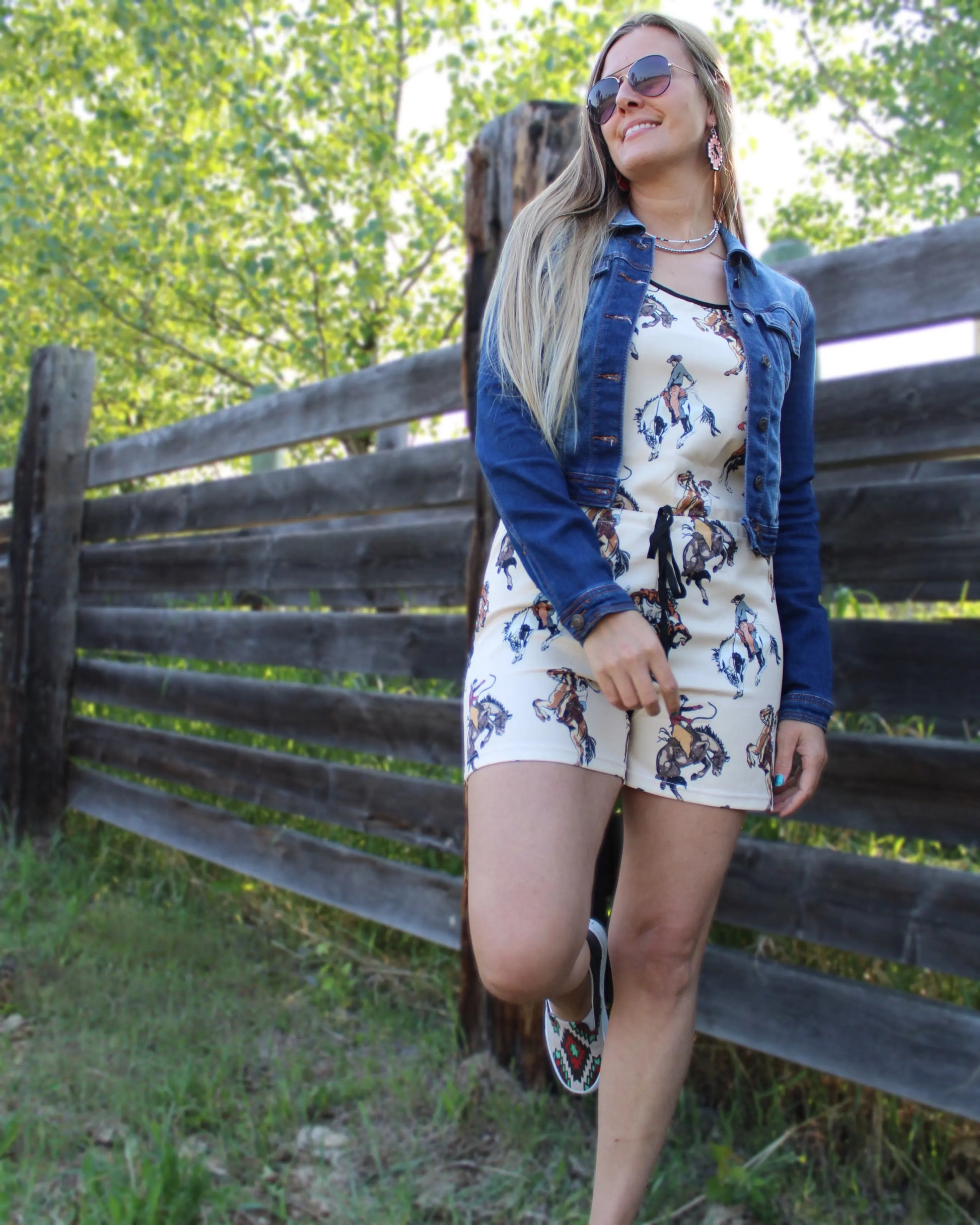 Vintage Broncs Romper - Imperfectly Perfect Boutique