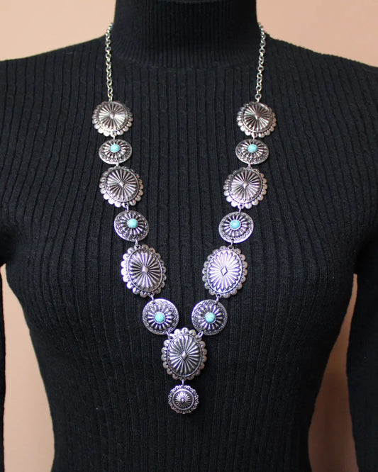 Western Concho Lariat Necklace - Imperfectly Perfect Boutique