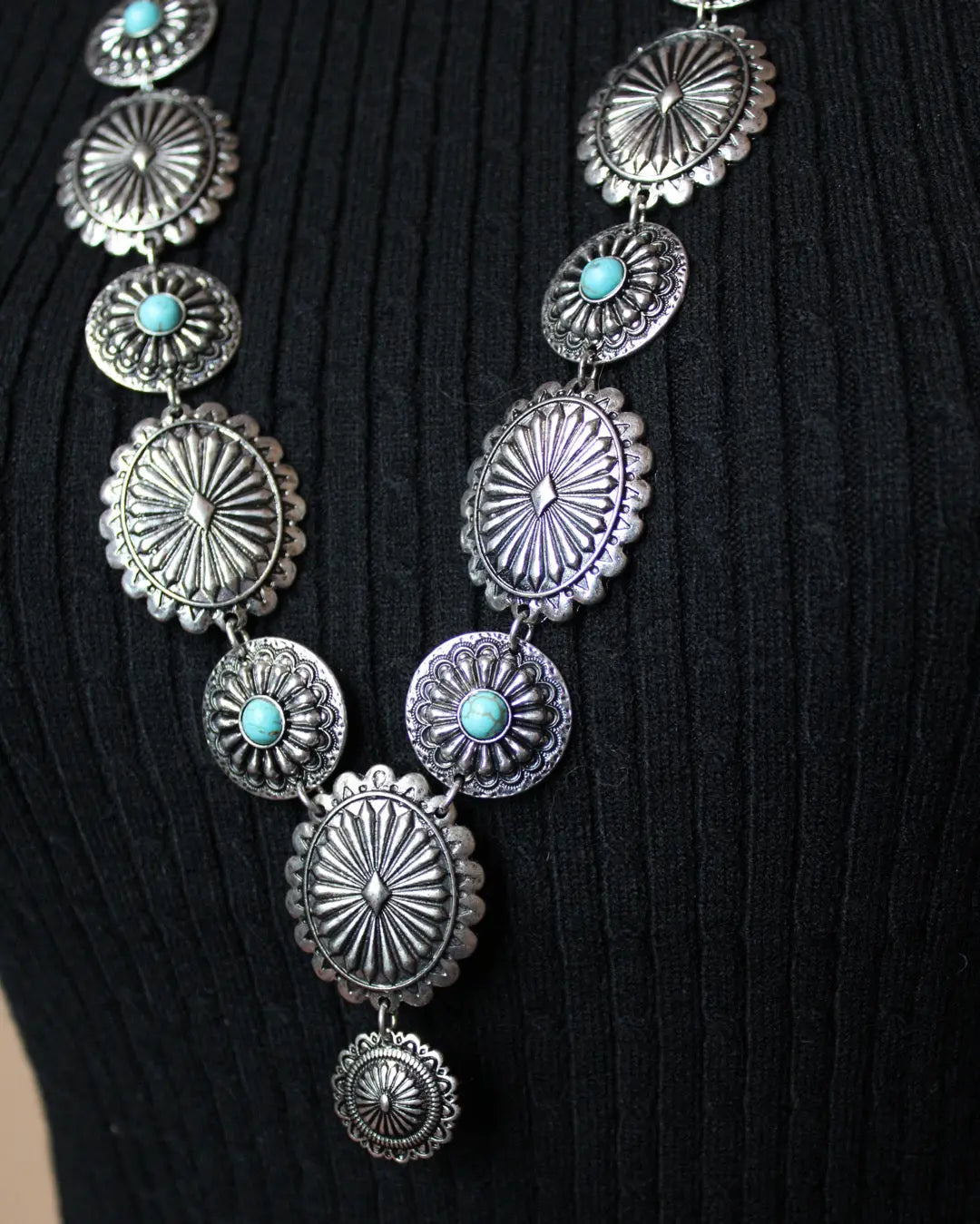 Western Concho Lariat Necklace - Imperfectly Perfect Boutique