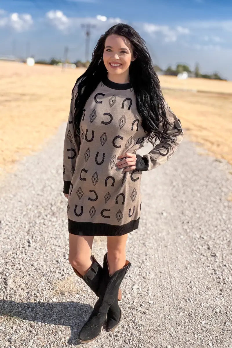 Wild Luck Sweater Dress - Imperfectly Perfect Boutique
