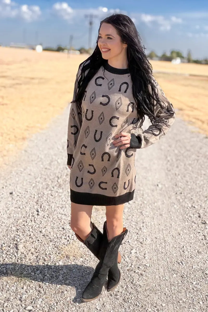 Wild Luck Sweater Dress - Imperfectly Perfect Boutique