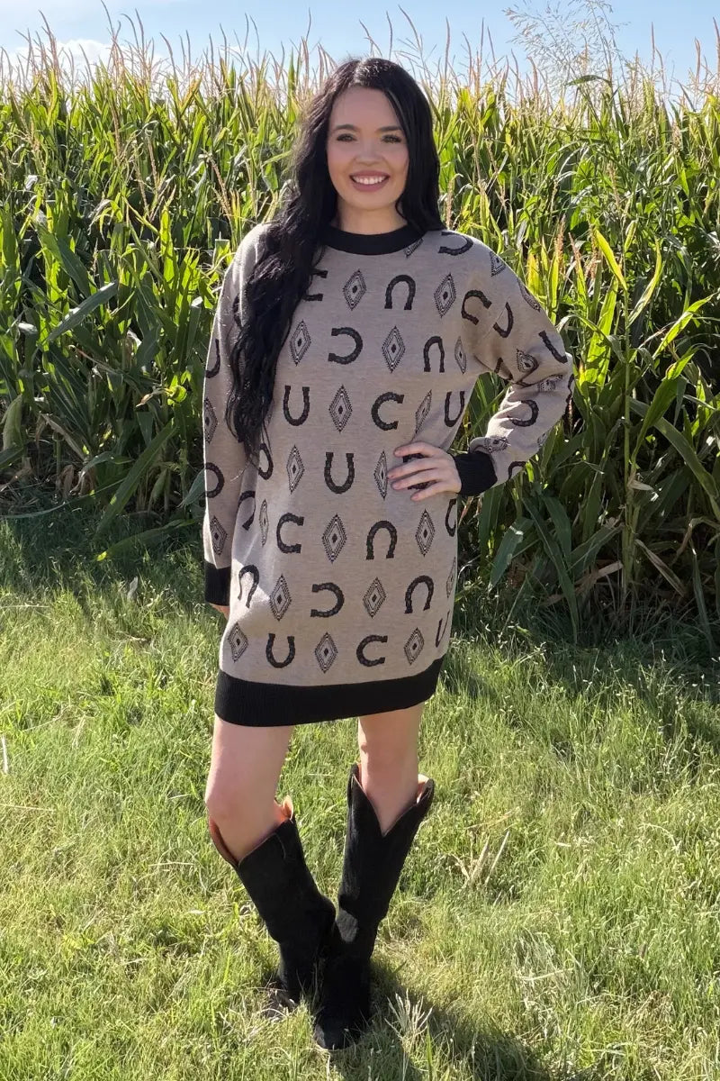 Wild Luck Sweater Dress - Imperfectly Perfect Boutique
