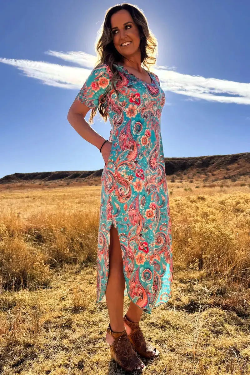 Willow Paisley Maxi Dress - Imperfectly Perfect Boutique