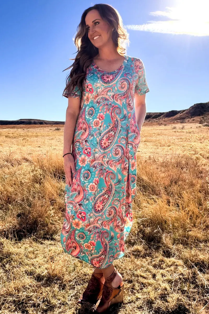 Willow Paisley Maxi Dress - Imperfectly Perfect Boutique