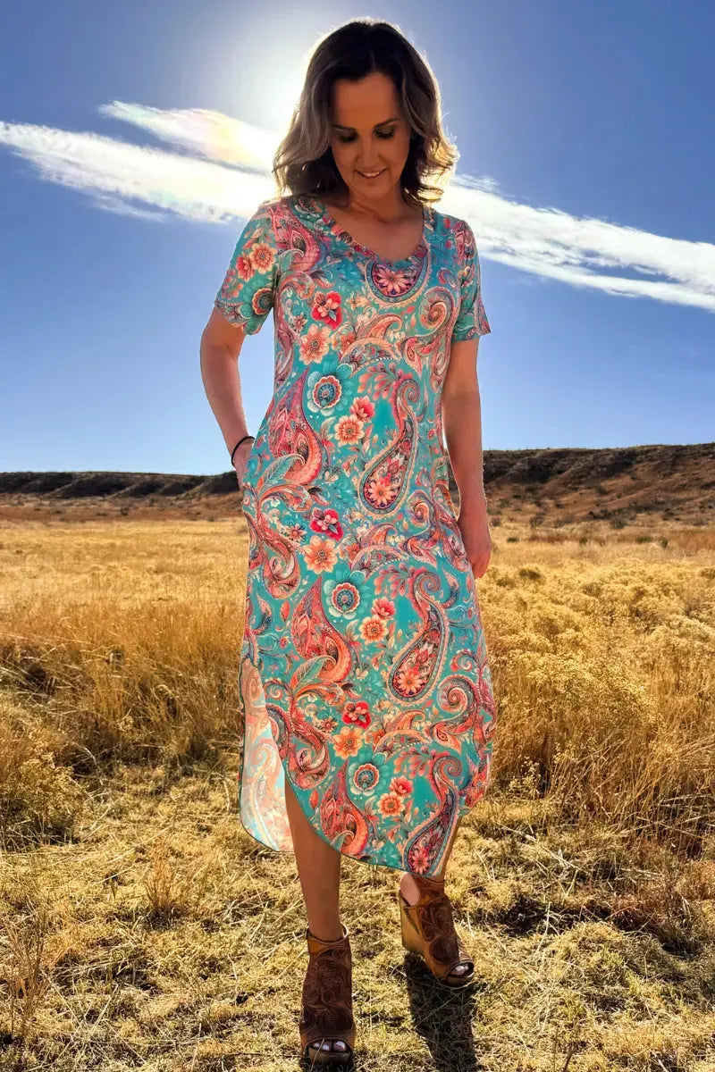 Willow Paisley Maxi Dress - Imperfectly Perfect Boutique