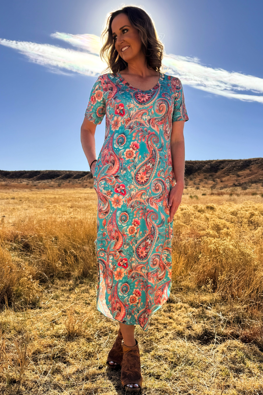 Willow Paisley Maxi Dress - Imperfectly Perfect Boutique